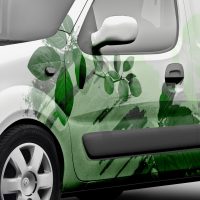 Firmabiler med grønt design