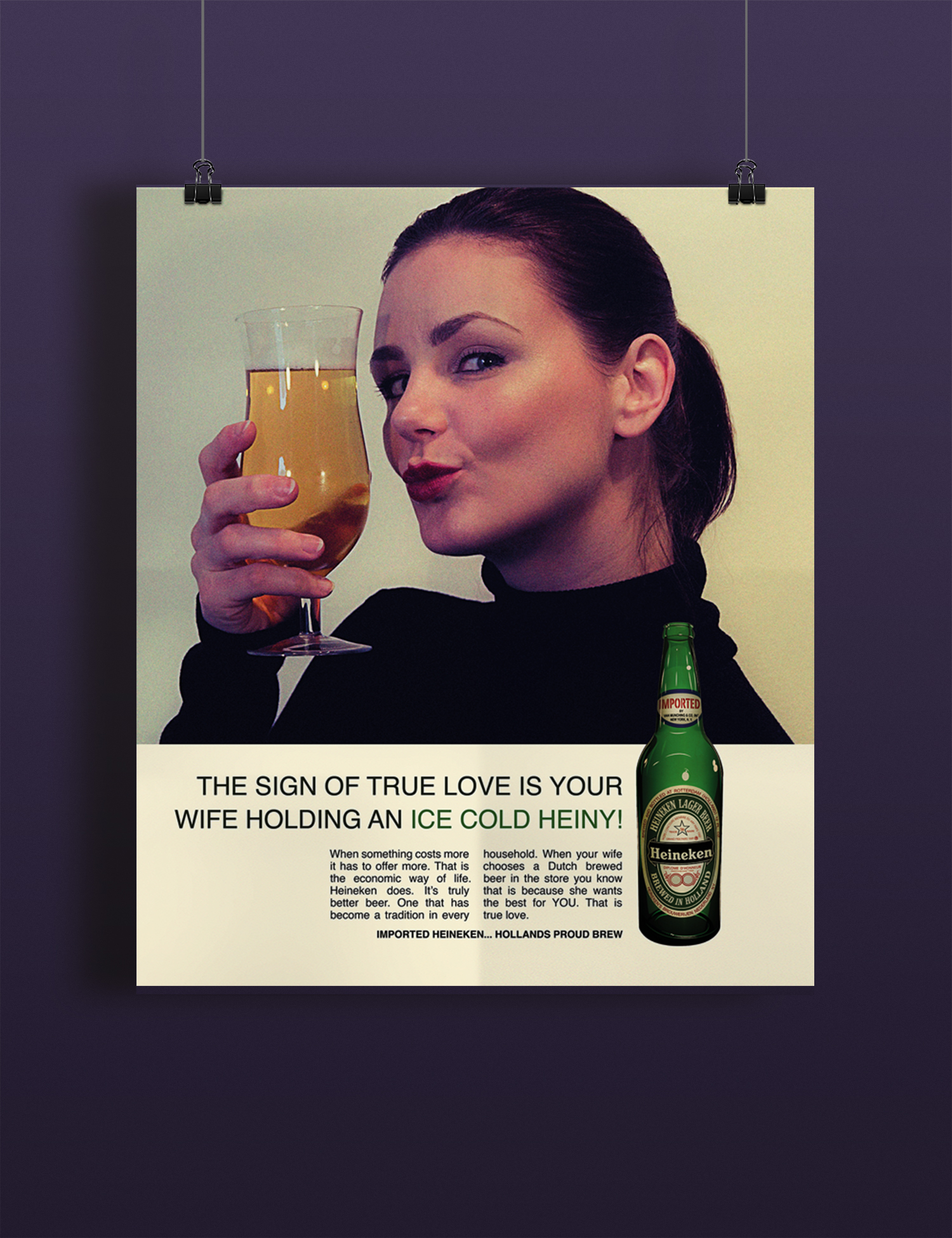 1960-tallet inspirert Heineken plakat